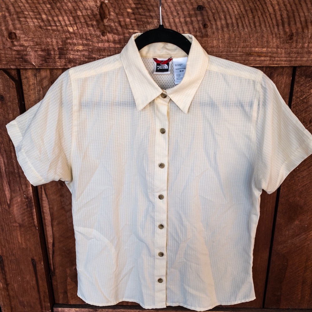 Women’s North Face Yellow Short Sleeve Shirt